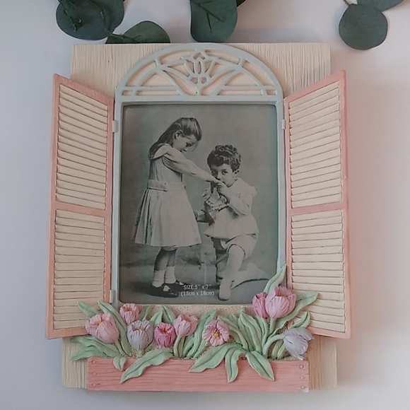 Other - Window picture frame with shutters and floral box
